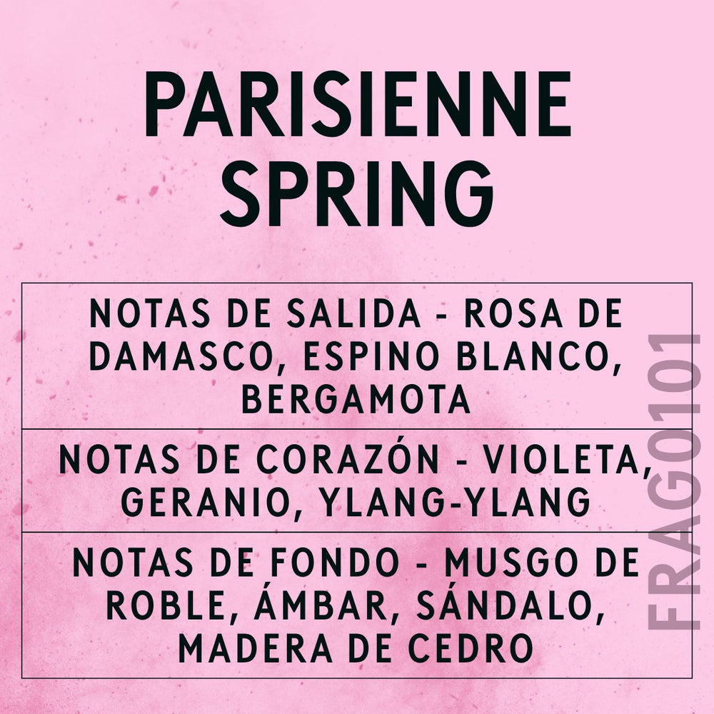 Parisienne Spring Fragrance Oil scent card (Spanish)