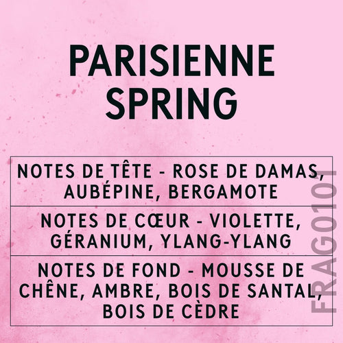 Parisienne Spring Fragrance Oil scent card (French)