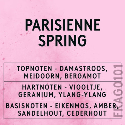 Parisienne Spring Fragrance Oil scent card (Dutch)