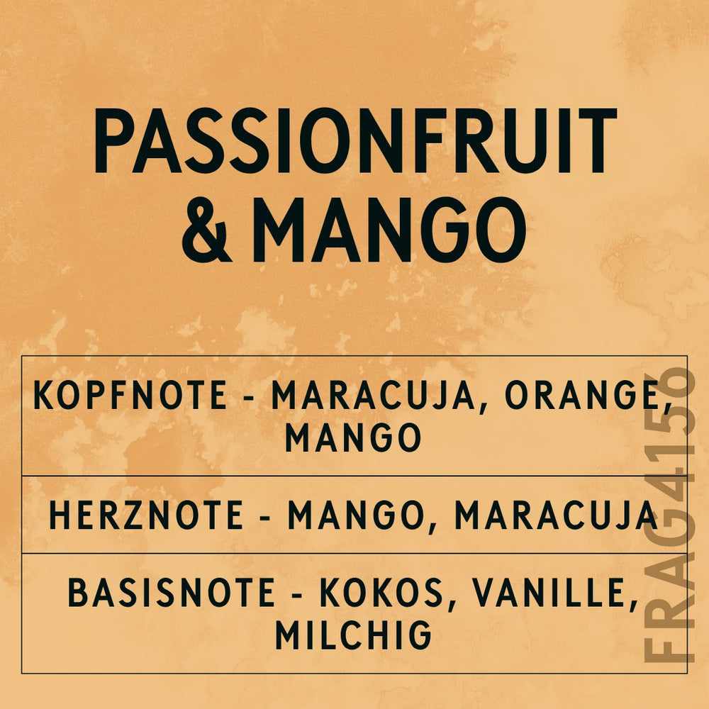 Passionfruit & Mango Fragrance Oil scent card (German)