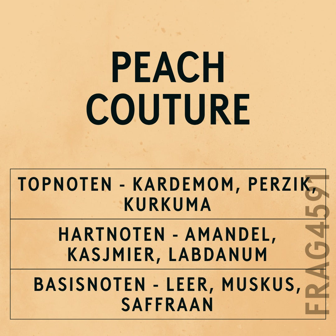 Peach Couture Fragrance Oil scent card (Dutch)