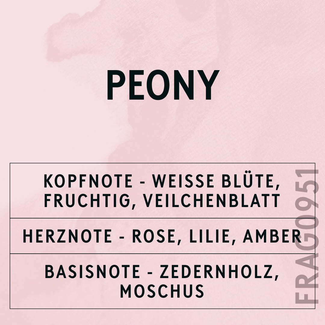 Peony Fragrance Oil scent card (German)
