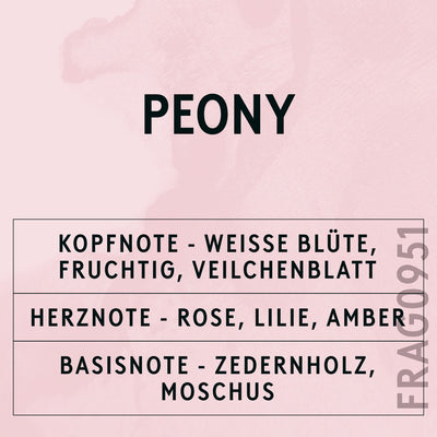 Peony Fragrance Oil scent card (German)