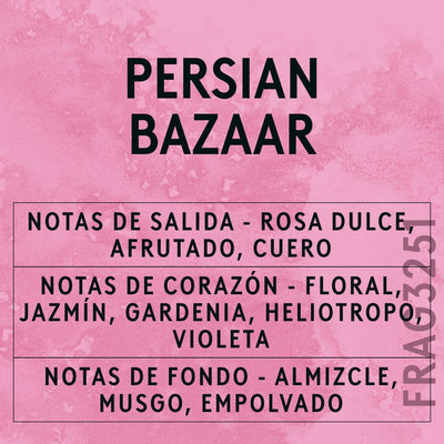 Persian Bazaar Fragrance Oil scent card (Spanish)