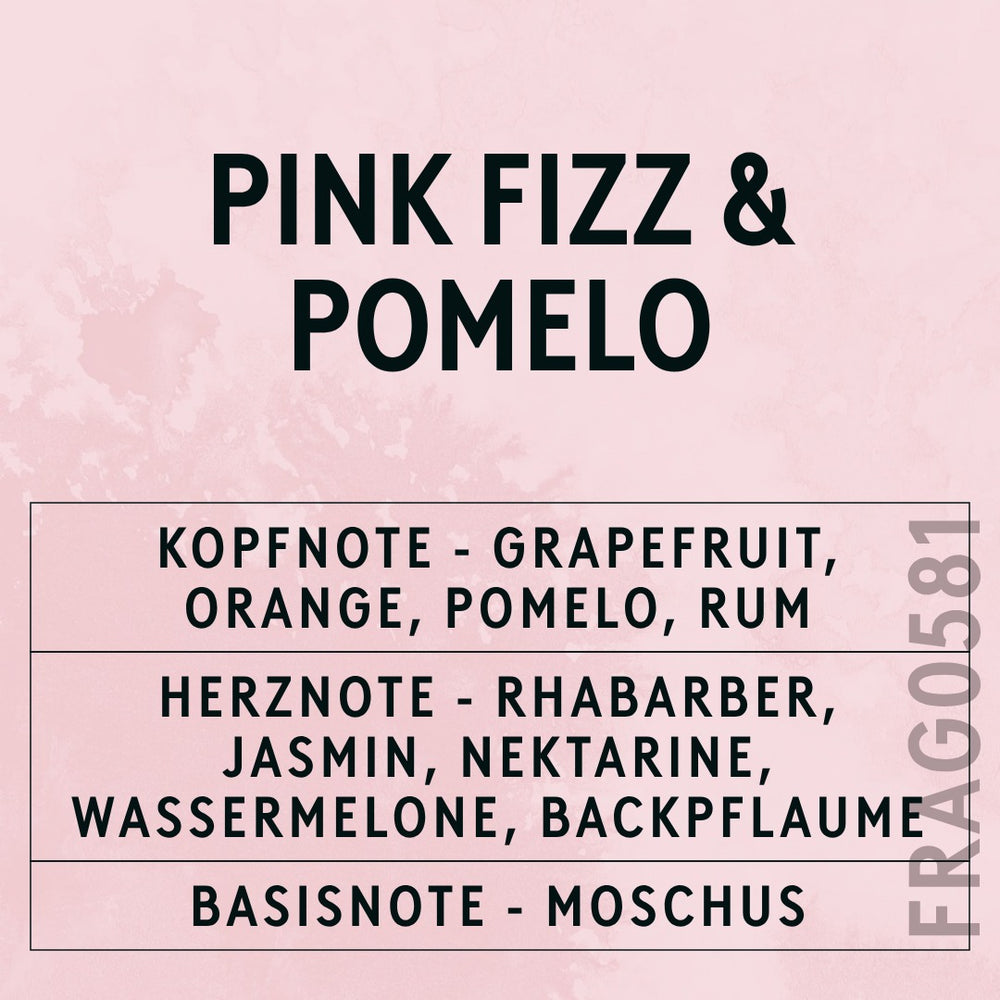 Pink Fizz & Pomelo Fragrance Oil scent card (German)