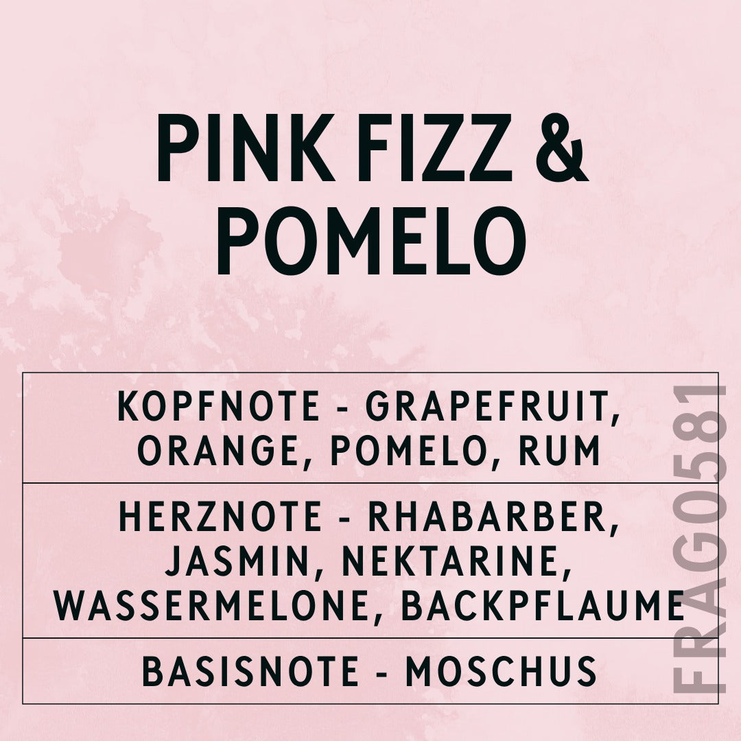 Pink Fizz & Pomelo Fragrance Oil scent card (German)