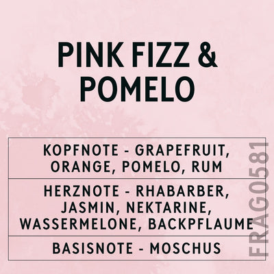 Pink Fizz & Pomelo Fragrance Oil scent card (German)