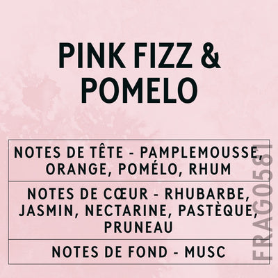 Pink Fizz & Pomelo Fragrance Oil scent card (French)
