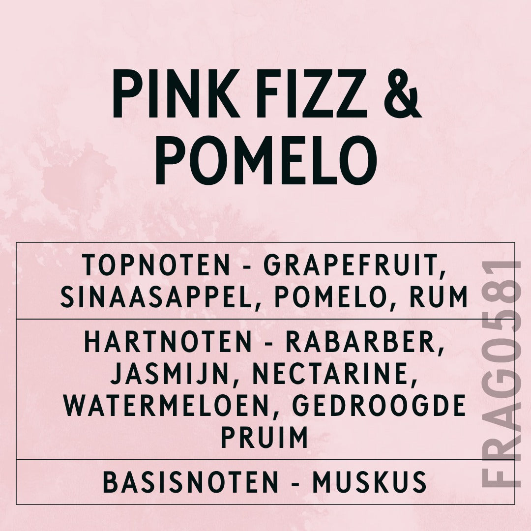 Pink Fizz & Pomelo Fragrance Oil scent card (Dutch)