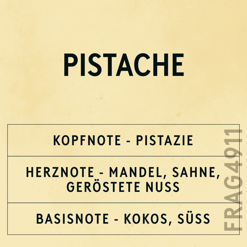 Pistache Fragrance Oil scent card (German)