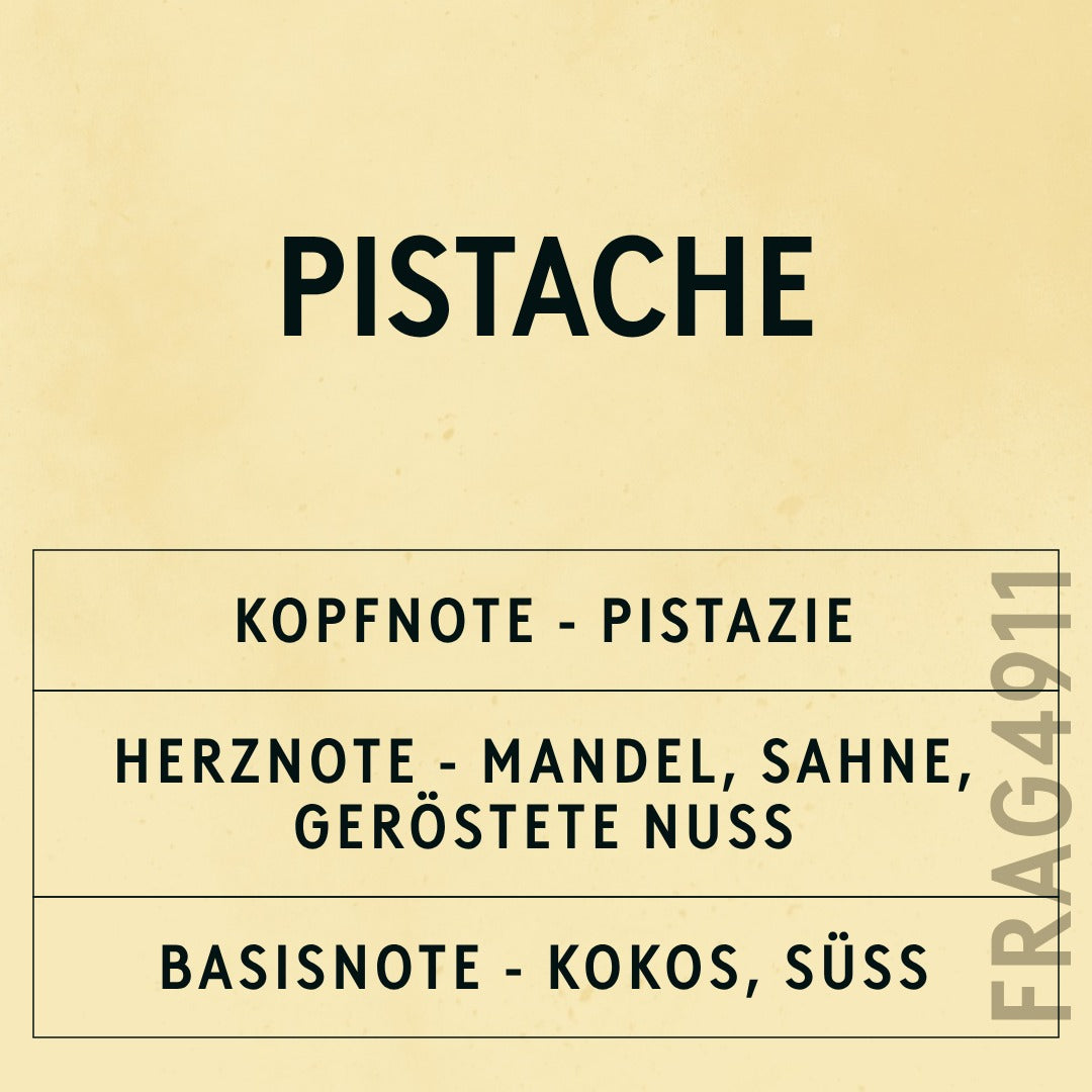 Pistache Fragrance Oil scent card (German)
