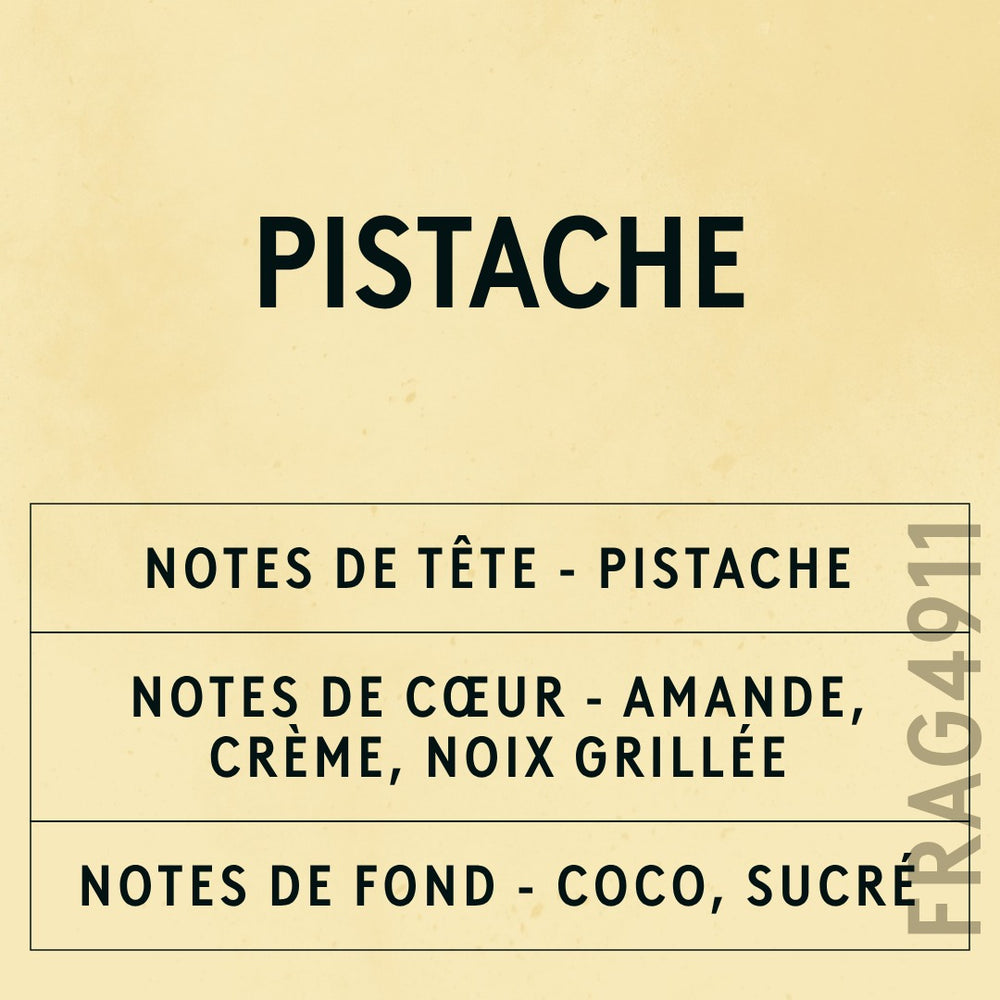 Pistache Fragrance Oil scent card (French)