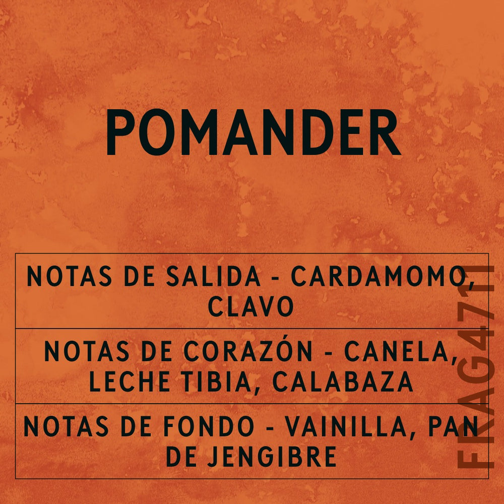 Pomander Fragrance Oil scent card (Spanish)