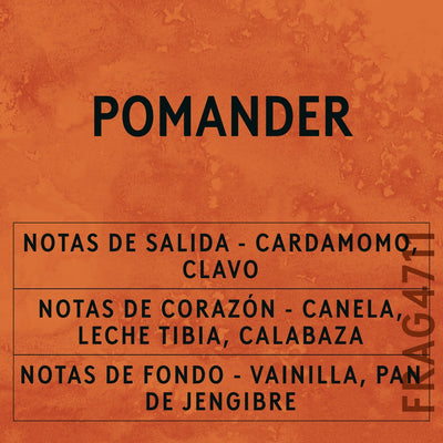 Pomander Fragrance Oil scent card (Spanish)