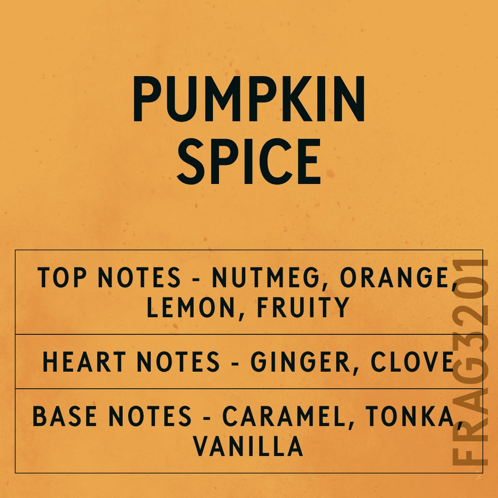 Pumpkin Spice Fragrance Oil scent card (English)