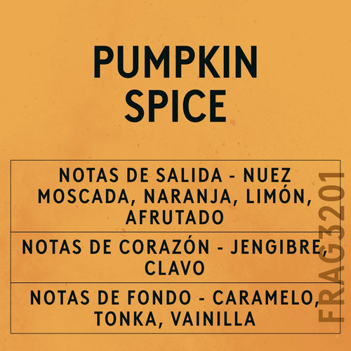 Pumpkin Spice Fragrance Oil scent card (Spanish)