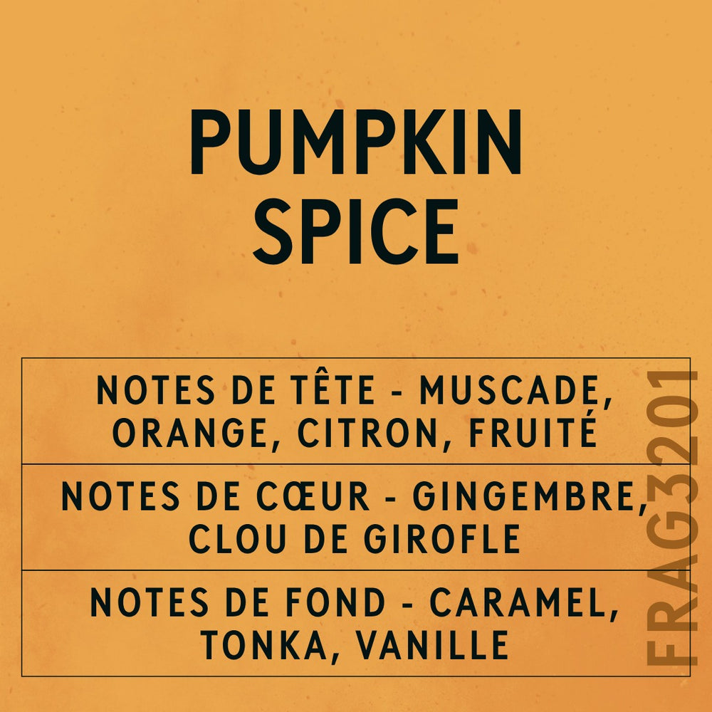 Pumpkin Spice Fragrance Oil scent card (French)