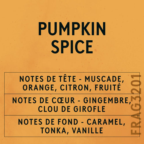 Pumpkin Spice Fragrance Oil scent card (French)