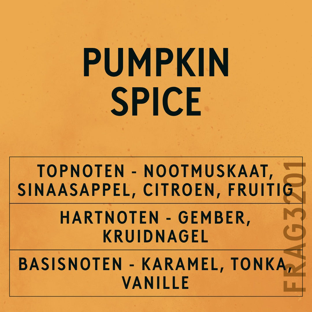 Pumpkin Spice Fragrance Oil scent card (Dutch)