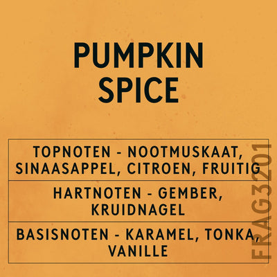 Pumpkin Spice Fragrance Oil scent card (Dutch)