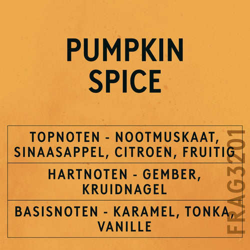 Pumpkin Spice Fragrance Oil scent card (Dutch)