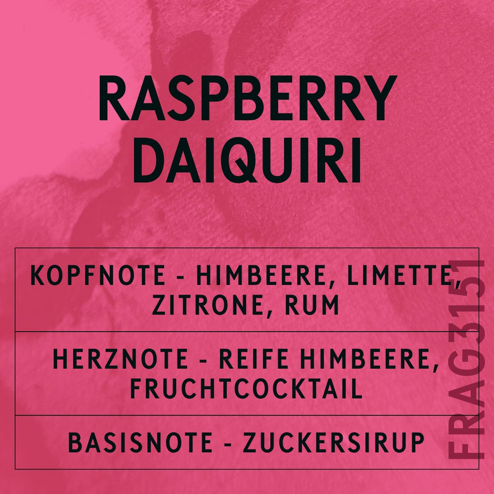 Raspberry Daiquiri Fragrance Oil scent card (German)