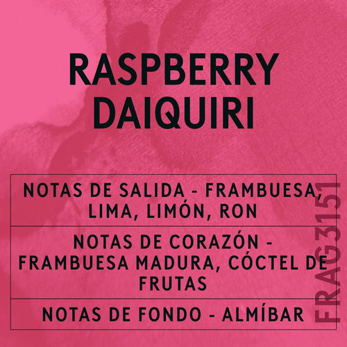 Raspberry Daiquiri Fragrance Oil scent card (Spanish)