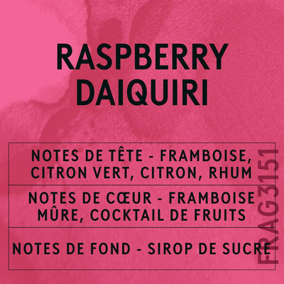 Raspberry Daiquiri Fragrance Oil scent card (French)