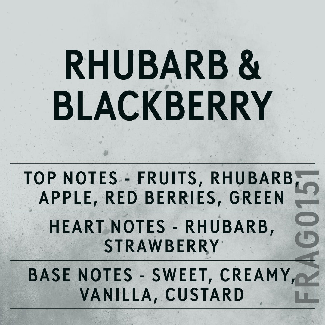Rhubarb & Blackberry fragrance oil - Candle Shack aluminium bottle with dried botanicals on a dark slate background