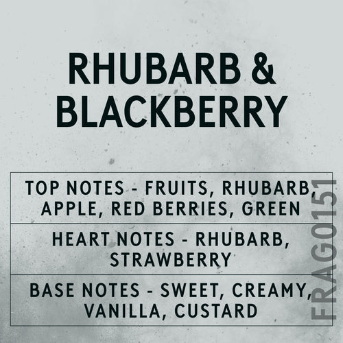 Rhubarb & Blackberry fragrance oil - Candle Shack aluminium bottle with dried botanicals on a dark slate background