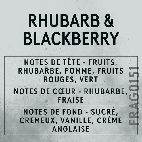 Rhubarb & Blackberry Fragrance Oil scent card (French)