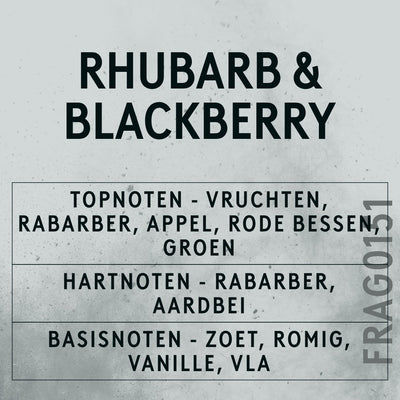 Rhubarb & Blackberry Fragrance Oil scent card (Dutch)
