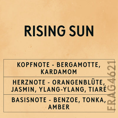 Rising Sun Fragrance Oil scent card (German)