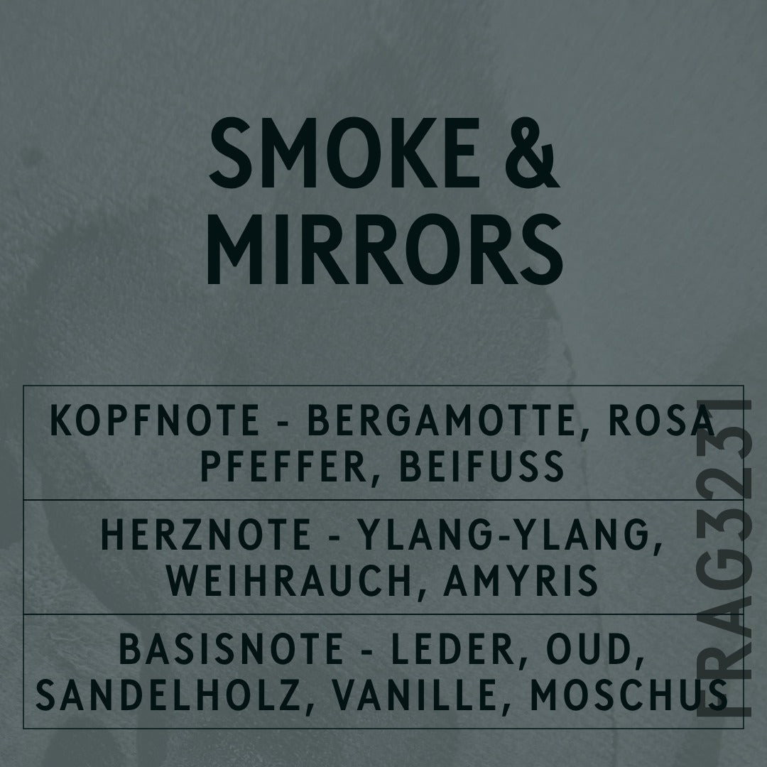 Smoke & Mirrors Fragrance Oil scent card (German)