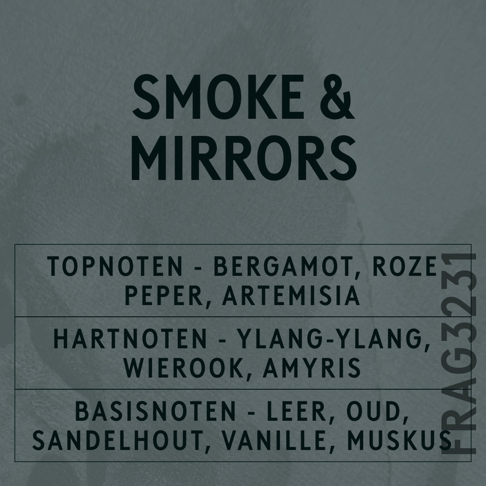 Smoke & Mirrors Fragrance Oil scent card (Dutch)