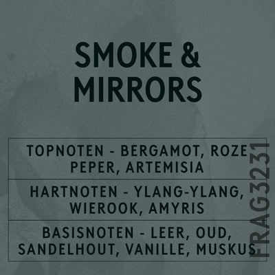 Smoke & Mirrors Fragrance Oil scent card (Dutch)