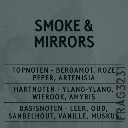 Smoke & Mirrors Fragrance Oil scent card (Dutch)