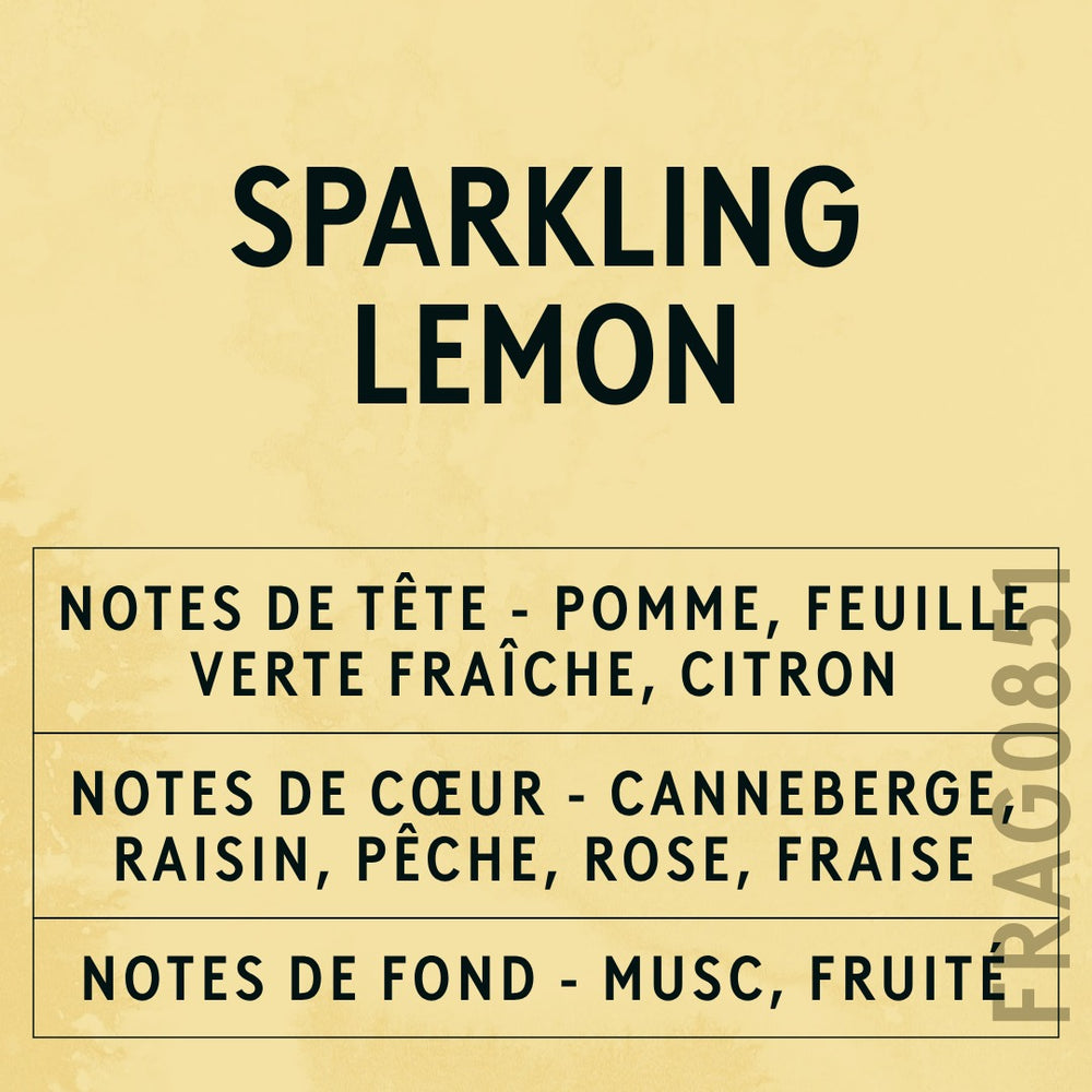 Sparkling Lemon Fragrance Oil scent card (French)