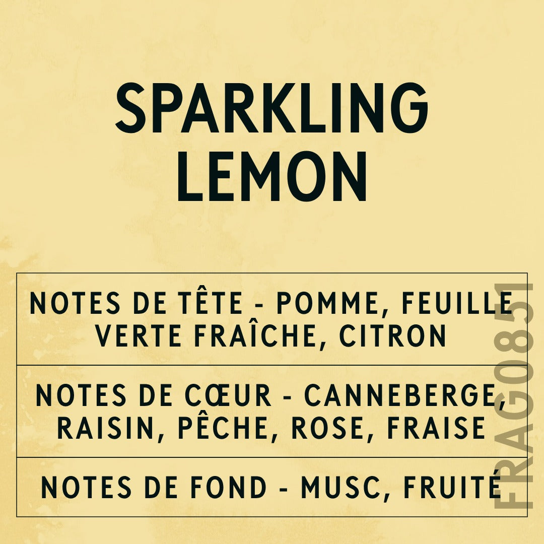 Sparkling Lemon Fragrance Oil scent card (French)
