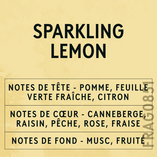 Sparkling Lemon Fragrance Oil scent card (French)