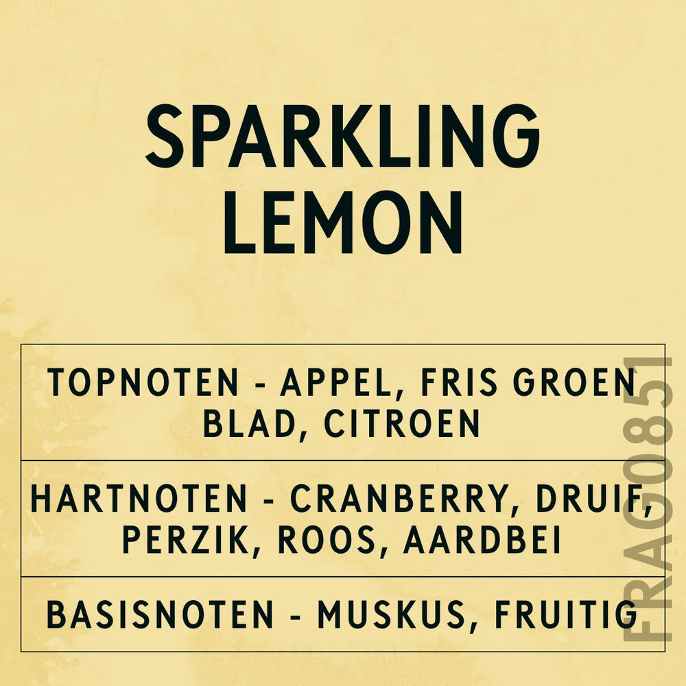 Sparkling Lemon Fragrance Oil scent card (Dutch)
