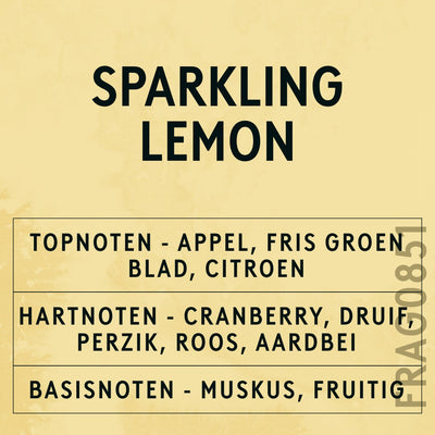Sparkling Lemon Fragrance Oil scent card (Dutch)