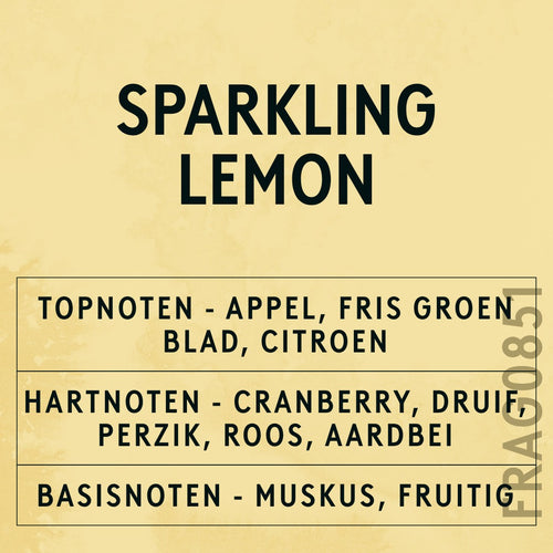 Sparkling Lemon Fragrance Oil scent card (Dutch)