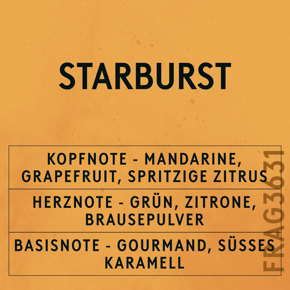 Starburst Fragrance Oil scent card (German)