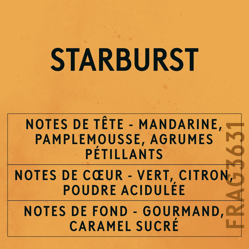 Starburst Fragrance Oil scent card (French)