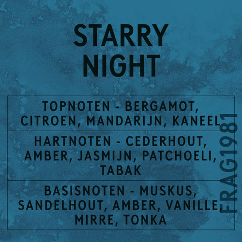 Starry Night Fragrance Oil scent card (Dutch)
