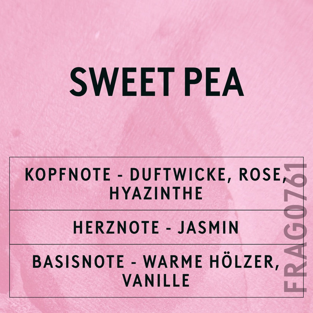 Sweet Pea Fragrance Oil scent card (German)