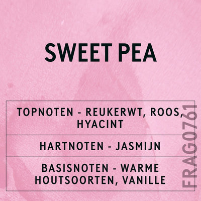Sweet Pea Fragrance Oil scent card (Dutch)