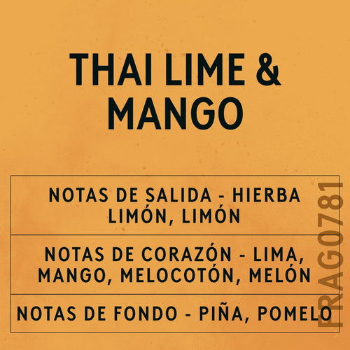 Thai Lime & Mango Fragrance Oil scent card (Spanish)