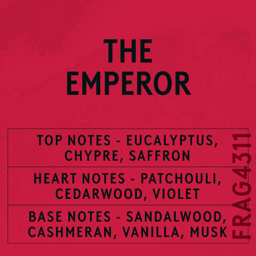 The Emperor Fragrance Oil scent card (English)